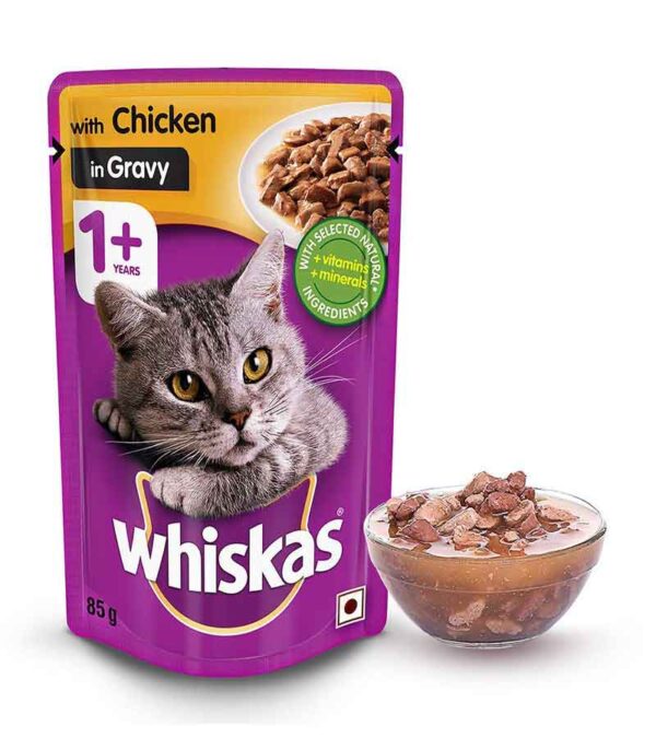 Whiskas Adult Chicken in gravy 85g 2