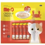 MeO Creamy Treats (Crab Flavor) -Pack of 20 Sticks