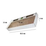 Cat Scratcher Cardboard 2 in 1 Scratching Pad Recyclable Corrugated Scratch Toy with Flat Shape with Ball - Image 2