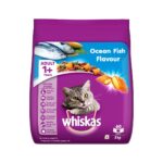 Whiskas Adult (+1 year) Dry Cat Food, Ocean Fish Flavor, 3kg