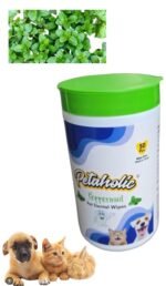Petaholic Peppermint Pet Dental Wipes| Gentle Care| Teeth Cleaning for Dogs & Cats | 50 Count | 10x15cm