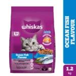 Whiskas Adult (+1 year) Dry Cat Food, Ocean Fish Flavor, 1kg