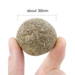 Catnip Ball Toy Cat Mint Ball Natural Catnip Teeth Cleaning Playing Chew Claw Toy Set of 3 - Image 3