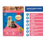 Smart Heart Pouch Wet Puppy Dog Food Chicken Chunk in Gravy 80 G - Image 3