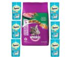 Whiskas Dry 3 Kg + Temptations ( 6 Pcs)